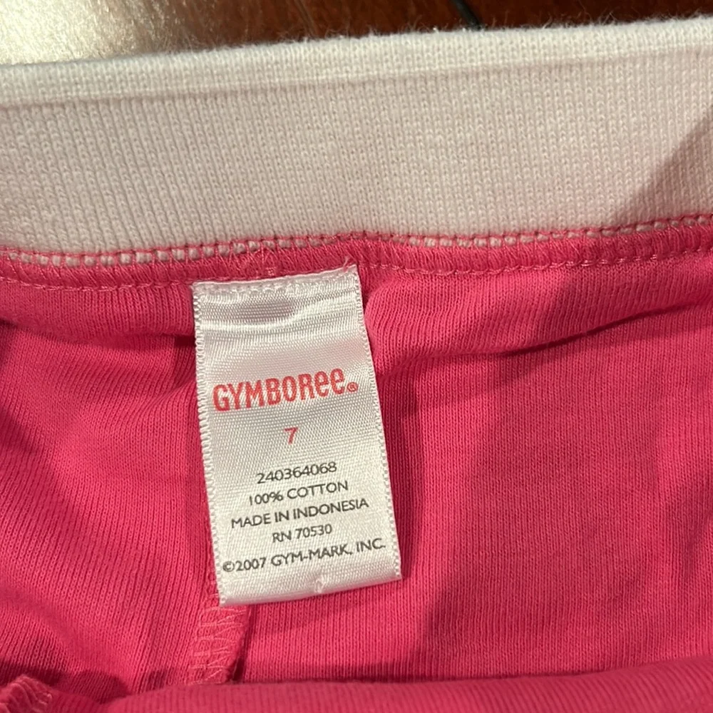 Gymboree Tennis Match Stripe Trim Pink Ruffle Skort Size 7